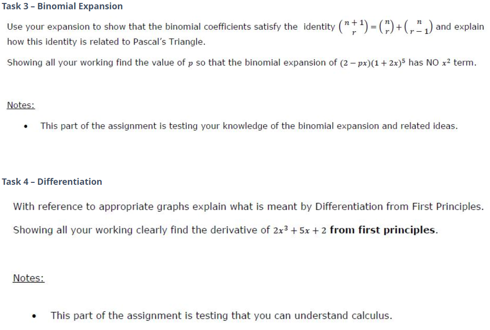 mathematics assignment solution