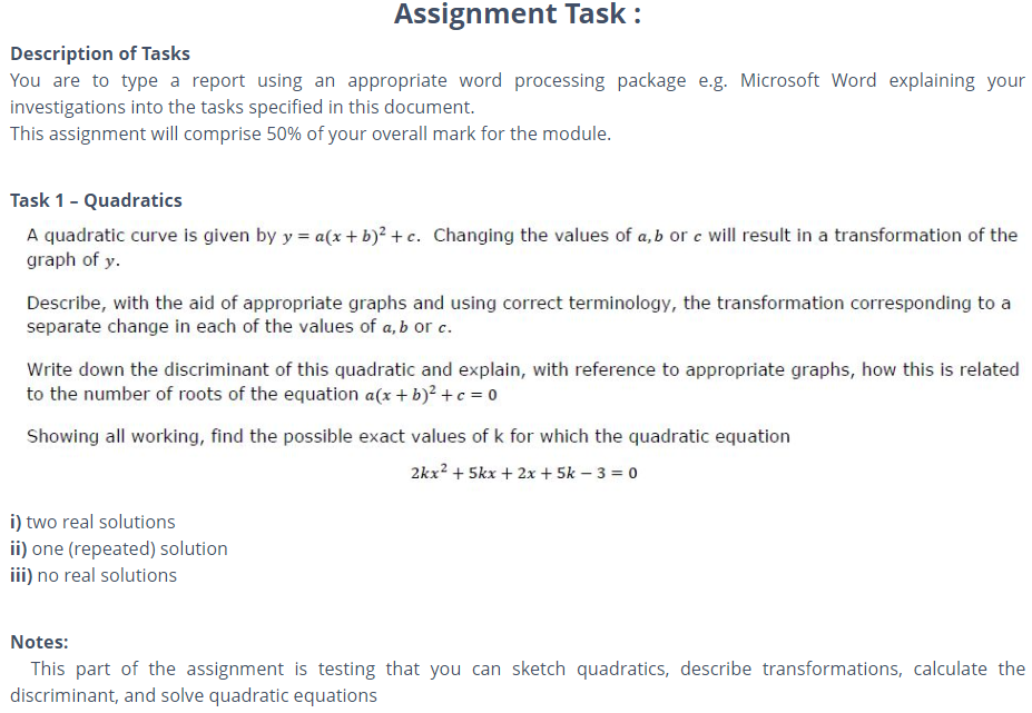 mathematics assignment help
