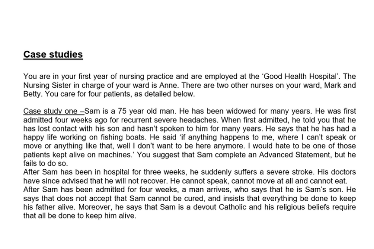 law and ethics case study