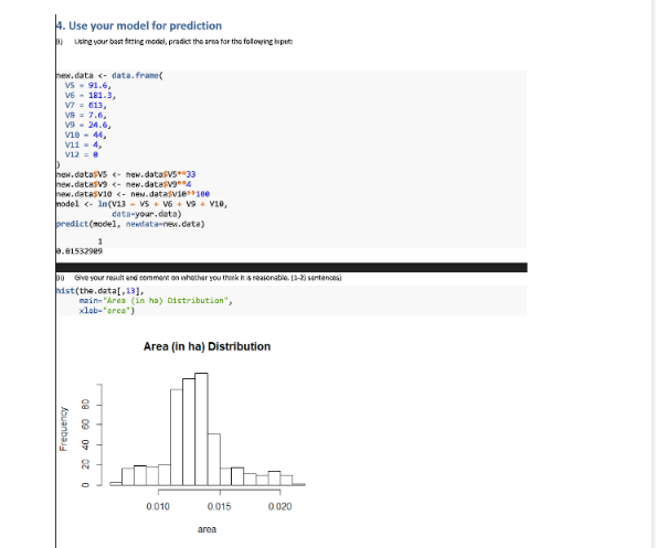 solution to prediction of the model