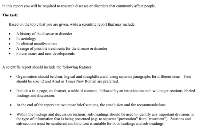 nursing assignment question sample