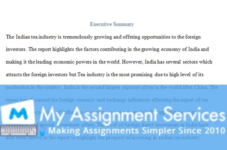business assignment sample