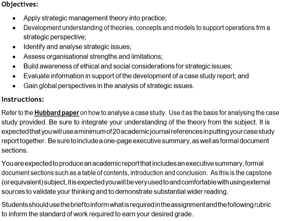case study assessment sample
