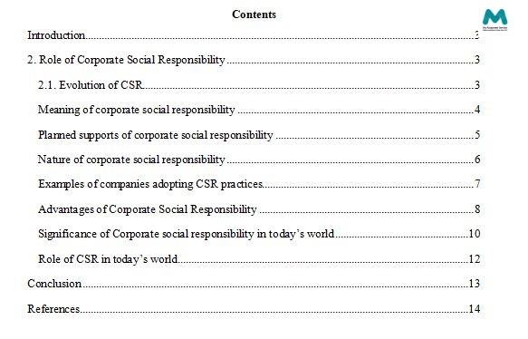 Business Assignment Content