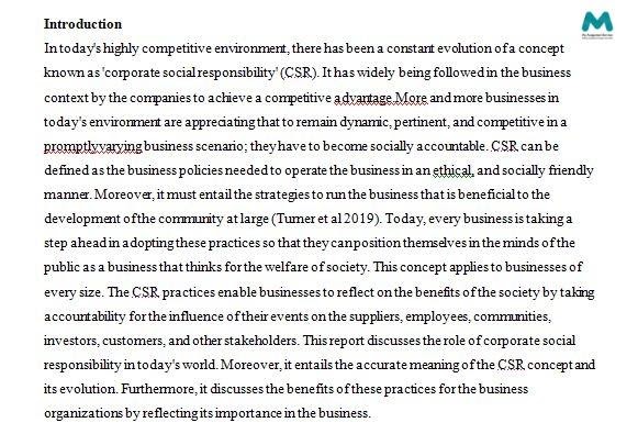 Business Assignment - Introduction