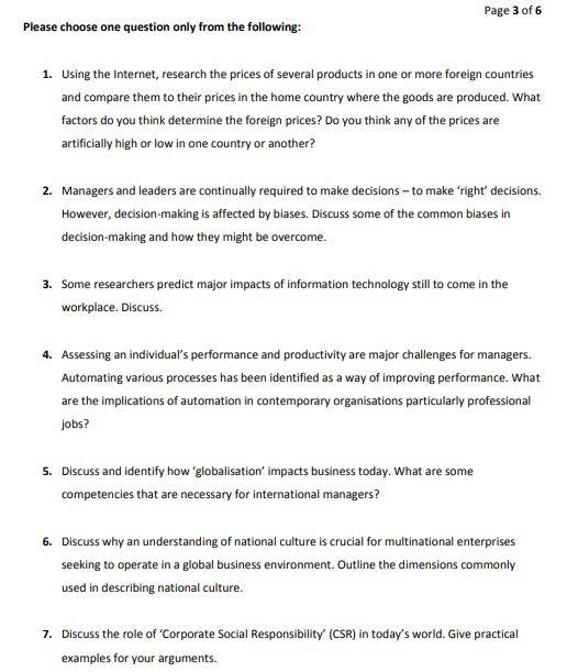 Business Assignment sample