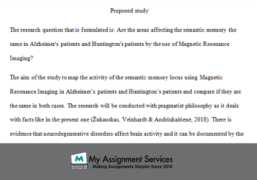 Neuroscience assignment proposed study