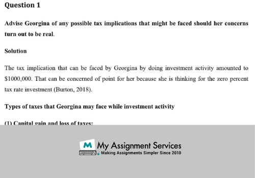 Taxation Assignment Answer