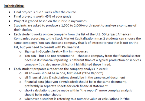 financial accounting assignment sample